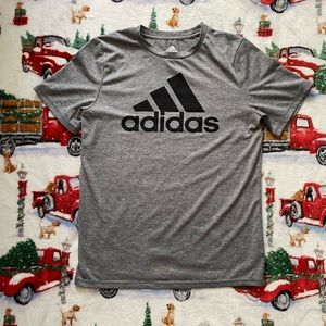 Adidas Climalite Grey Short Sleeve T-Shirt {Size Medium}